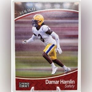 🏈🏈 𝅺Damar Hamlin 2021 Sage Premier Draft Rookie Card "Red"